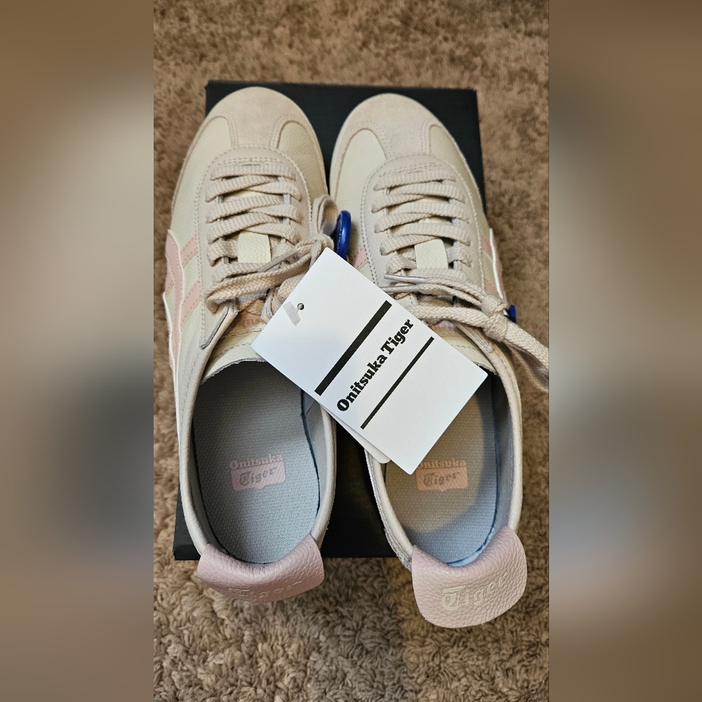 Onitsuka Tiger Oatmeal And Ginger Peach NEW size Unisex 8.5 Womens 10 - Picture 9 of 10